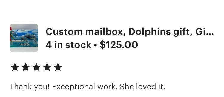 Dolphin Custom mailbox, Personalized Dolphins gift for Mom and Dad