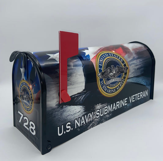 Stunning U.S. Navy Submarine Custom Mailbox. Make a Bold Statement with Military Pride and Unique Design for Your Home Today