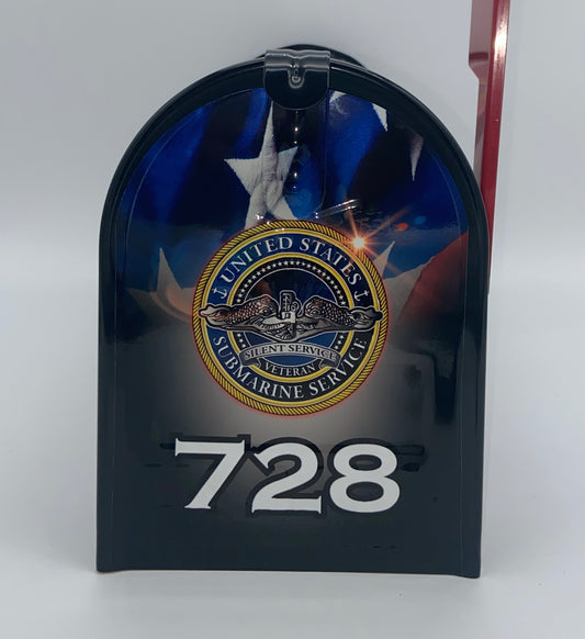 Stunning U.S. Navy Submarine Custom Mailbox. Make a Bold Statement with Military Pride and Unique Design for Your Home Today