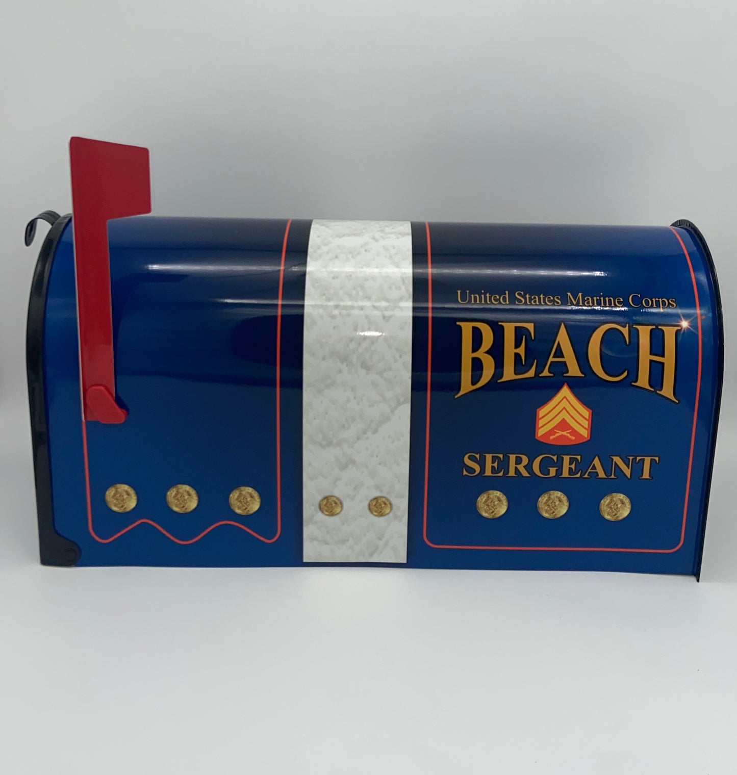 “U.S. Marines Custom Mailbox: Proudly Display Your Service with Personalized Name and Address