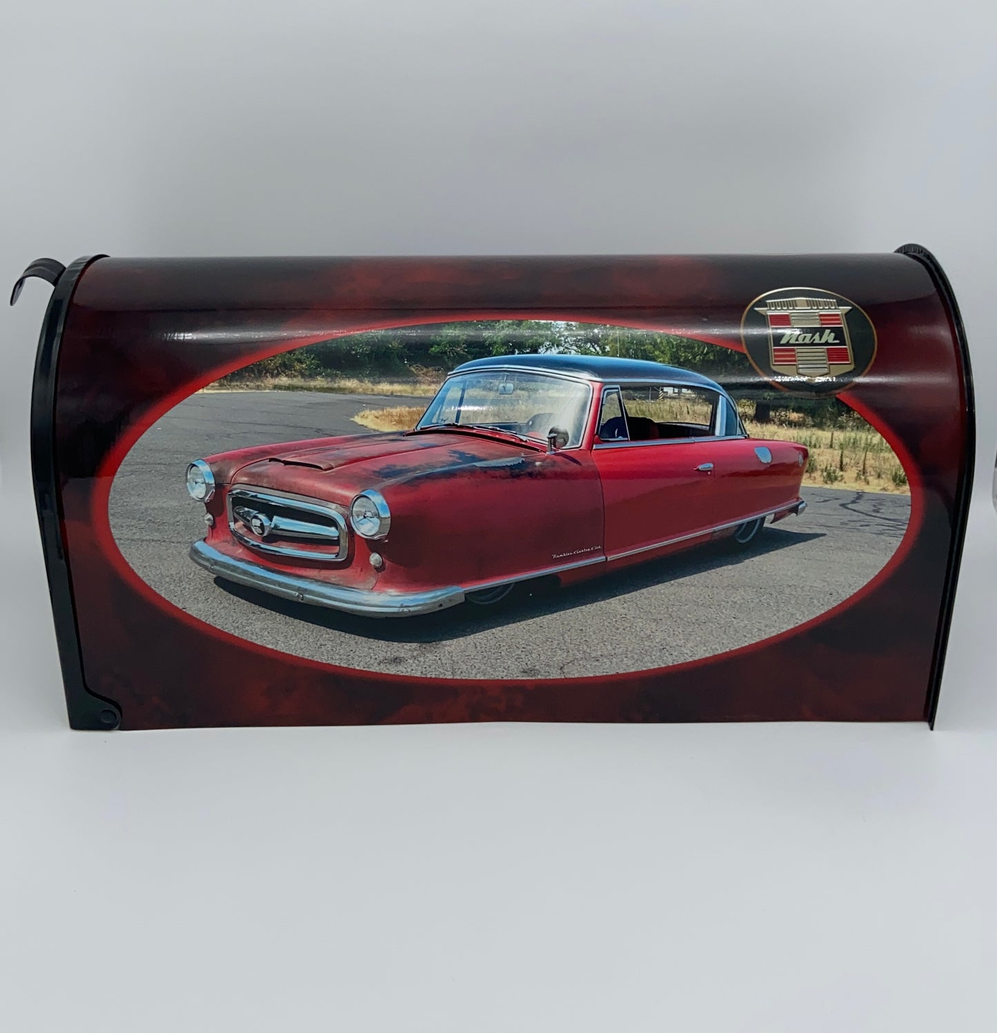 “Custom Nash Hotrod Mailbox: A Stylish Tribute to Classic Automotive Culture!”