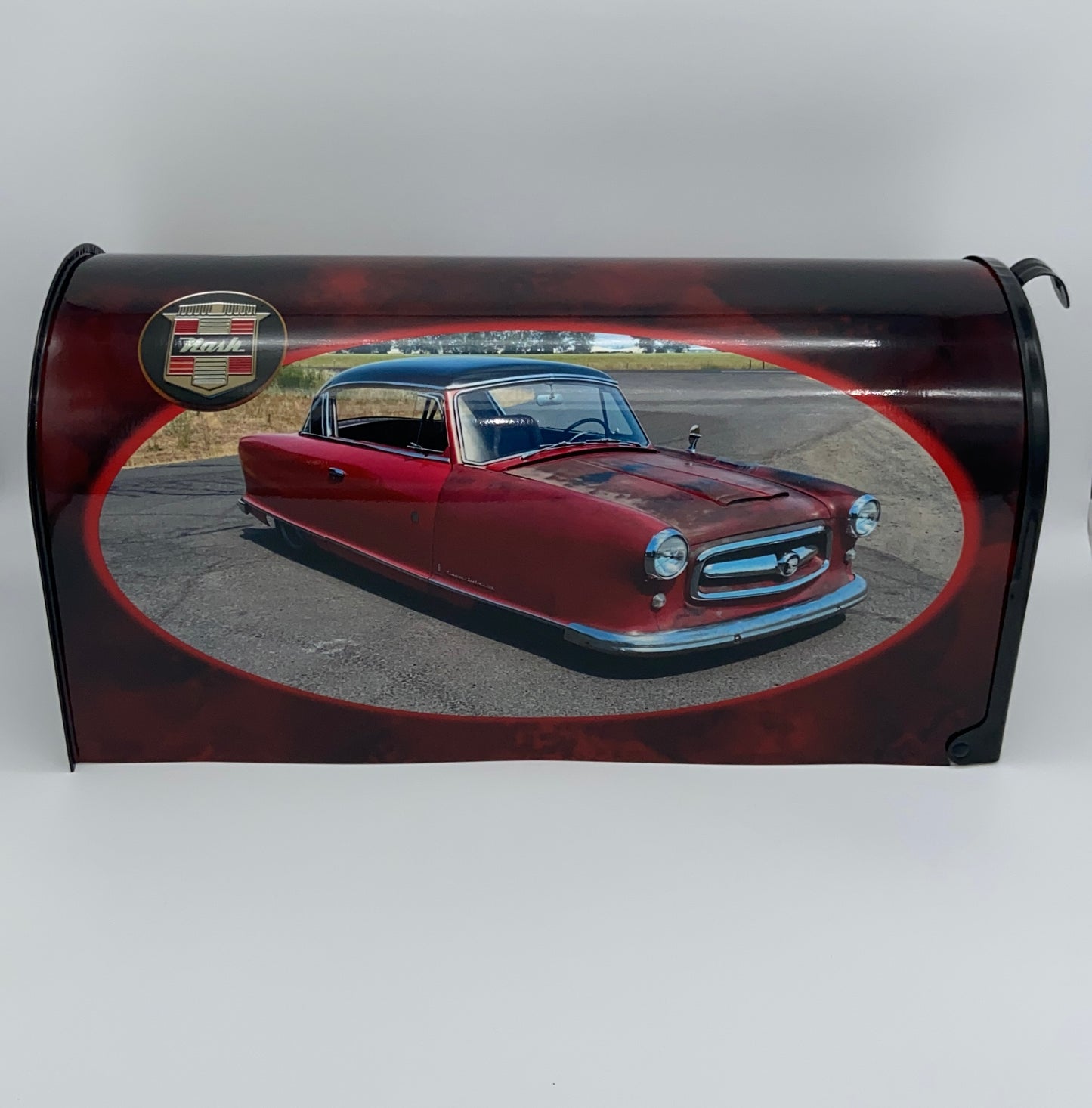 “Custom Nash Hotrod Mailbox: A Stylish Tribute to Classic Automotive Culture!”