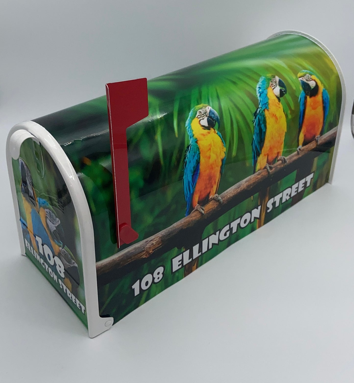 Parrots Custom Mailbox, Bird Lovers Gift, Tropical Gift Beach House