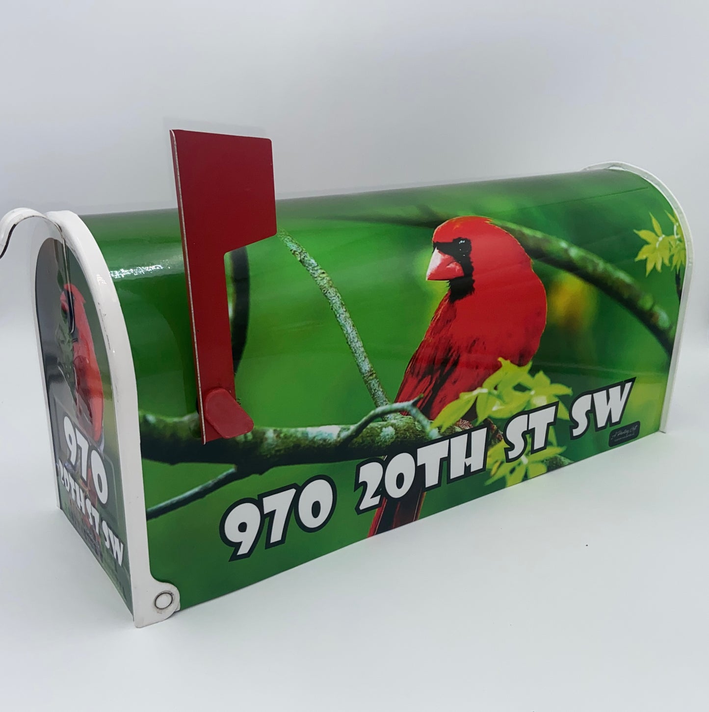 Cardinal Bird Custom Mailbox, Personalized gift for Mom, Gift for Dad