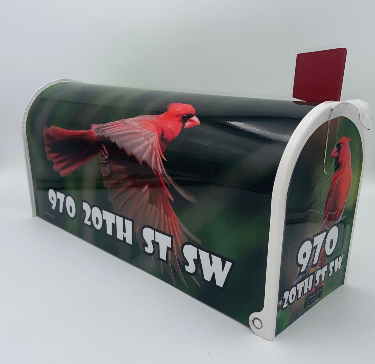 Cardinal Bird Custom Mailbox, Personalized gift for Mom, Gift for Dad