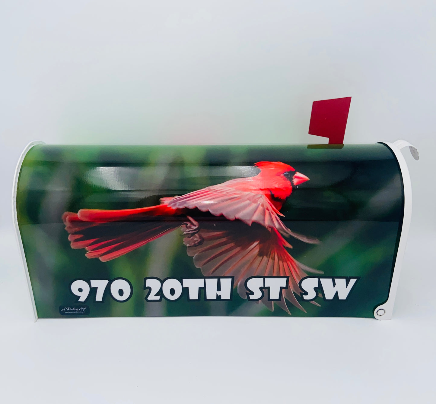 Cardinal Bird Custom Mailbox, Personalized gift for Mom, Gift for Dad