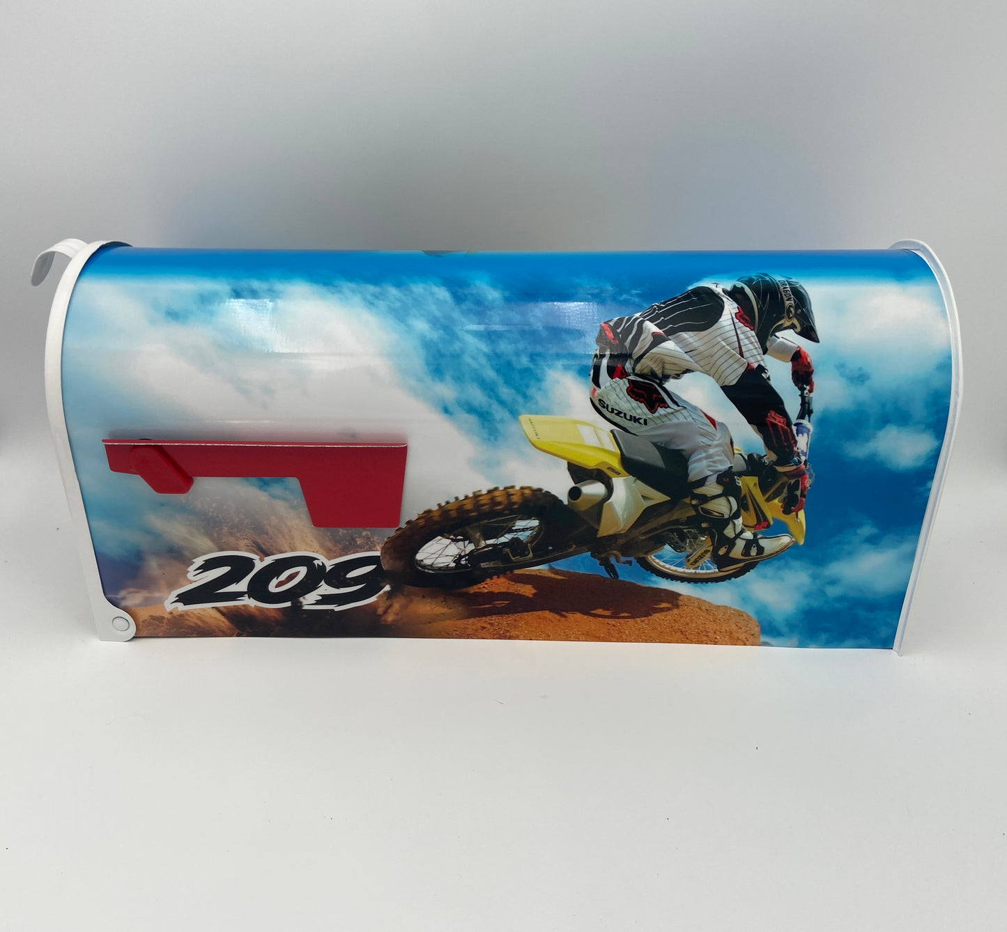 Custom Dirt Bike mailbox, Gift for brother, Bike racing, Gift for dad