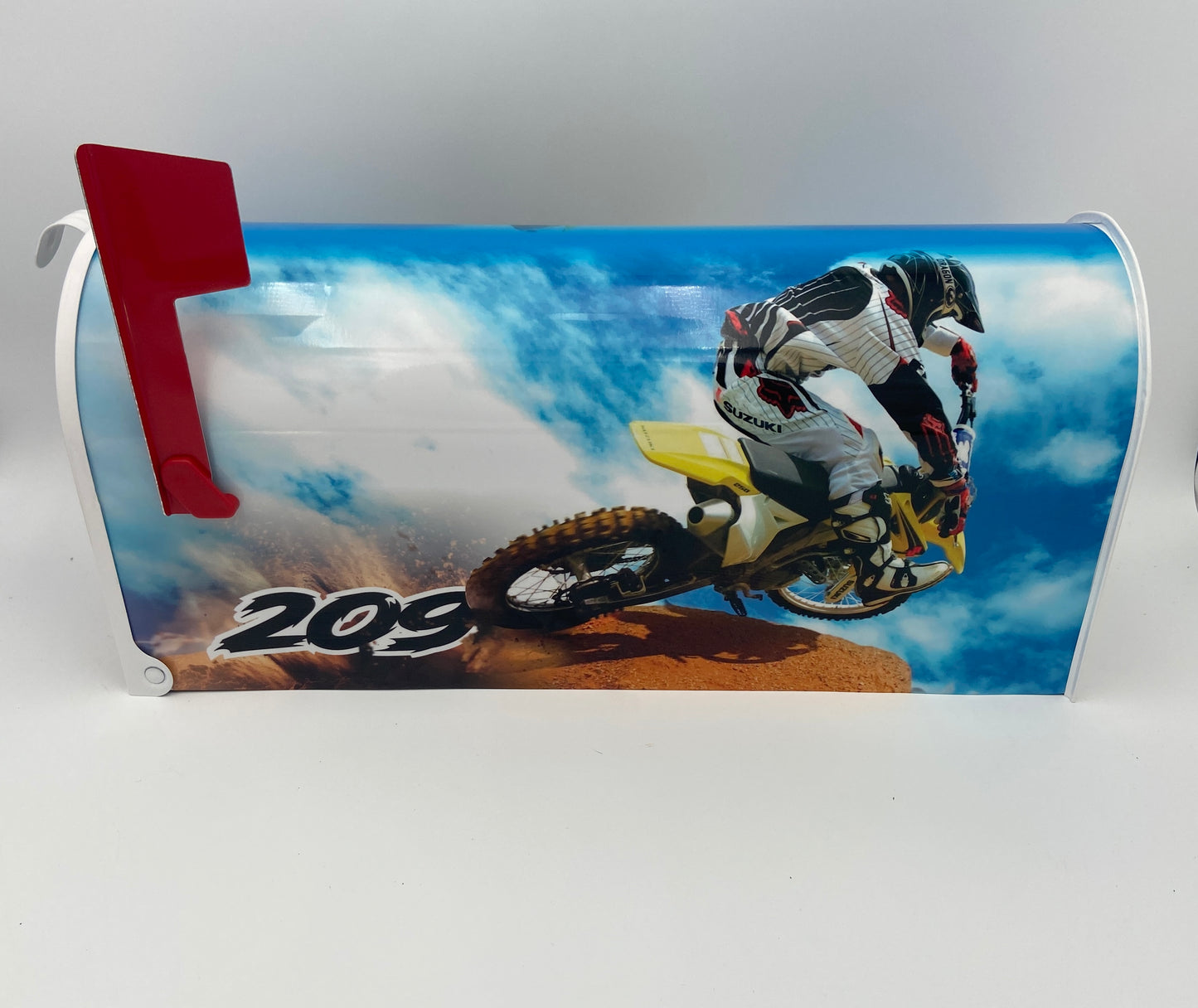 Custom Dirt Bike mailbox, Gift for brother, Bike racing, Gift for dad