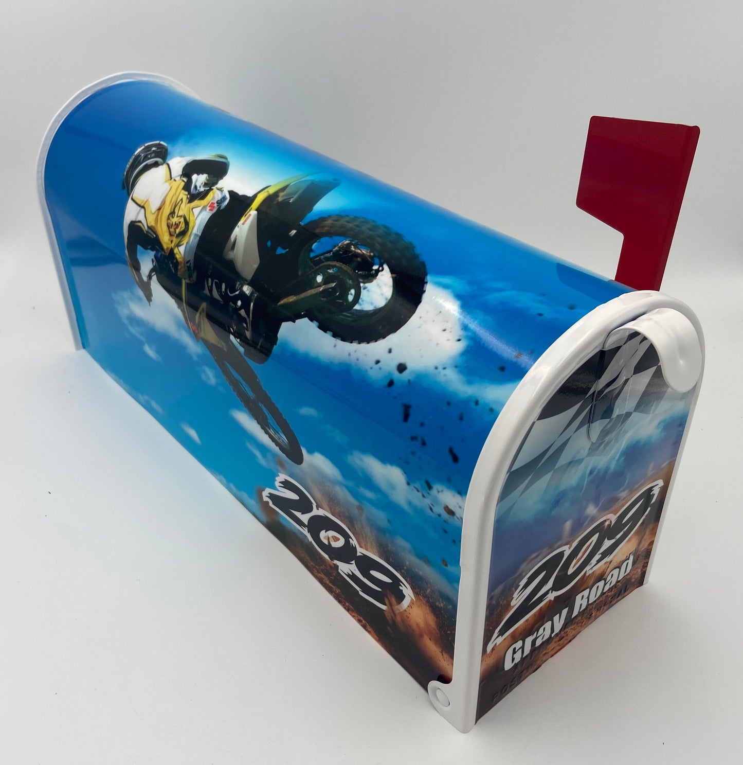 Custom Dirt Bike mailbox, Gift for brother, Bike racing, Gift for dad