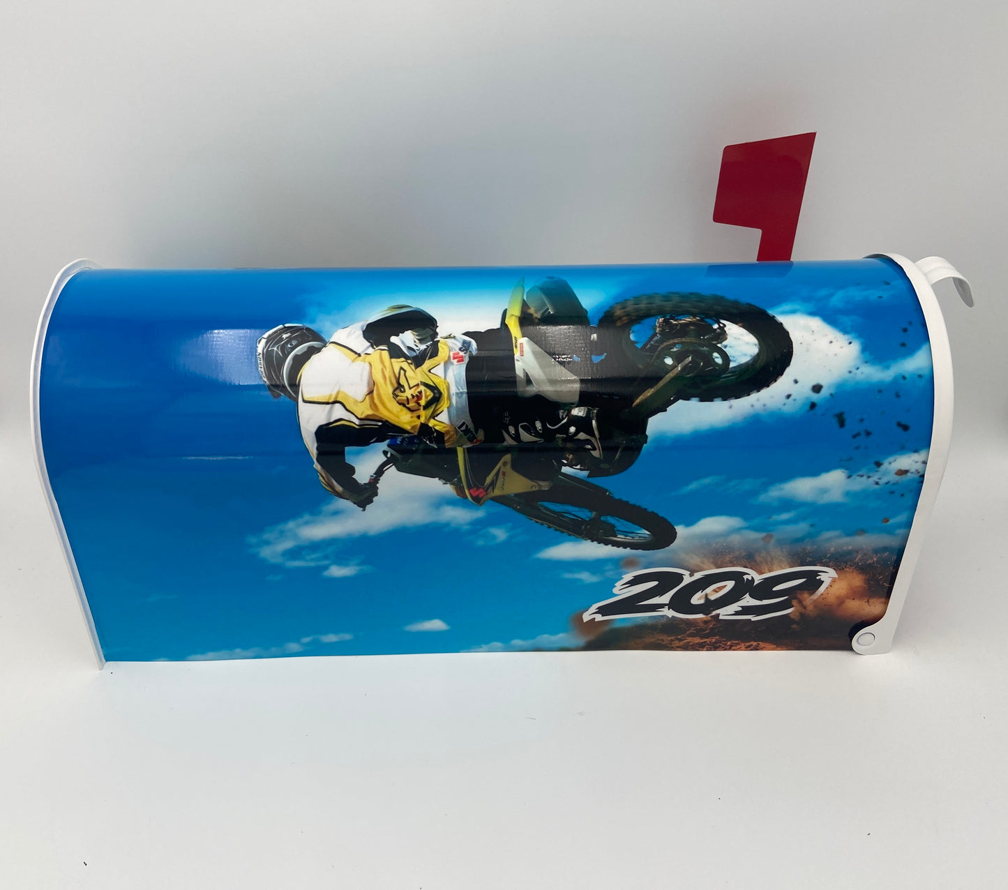 Custom Dirt Bike mailbox, Gift for brother, Bike racing, Gift for dad