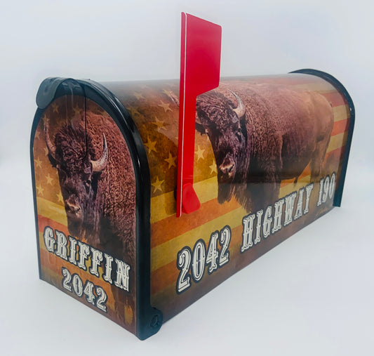 Majestic Bison Custom Mailbox | Embrace the Spirit of the Wild West