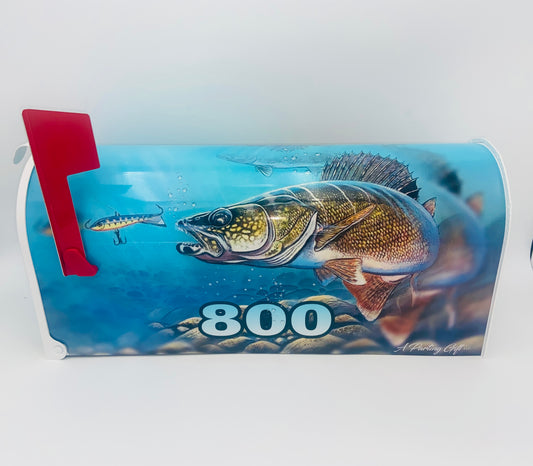 Walleye Custom Mailbox gift, Beach Decor, Gift for mom, gift for dad