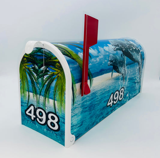 Dolphin Custom mailbox, Personalized Dolphins gift for Mom and Dad