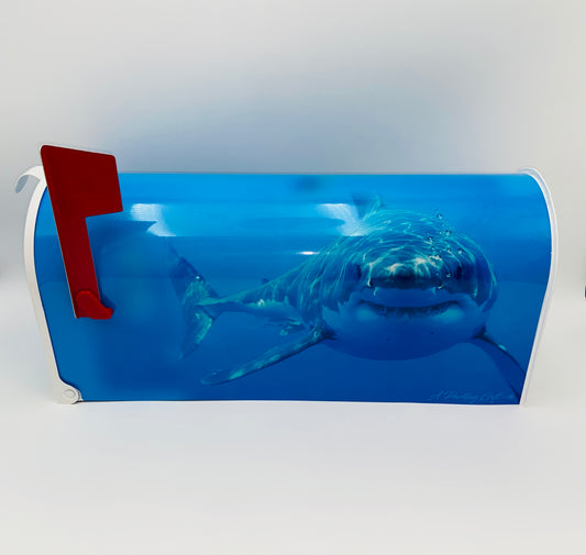 Custom mailbox, Great white shark, Gift for mom, Gift for Dad