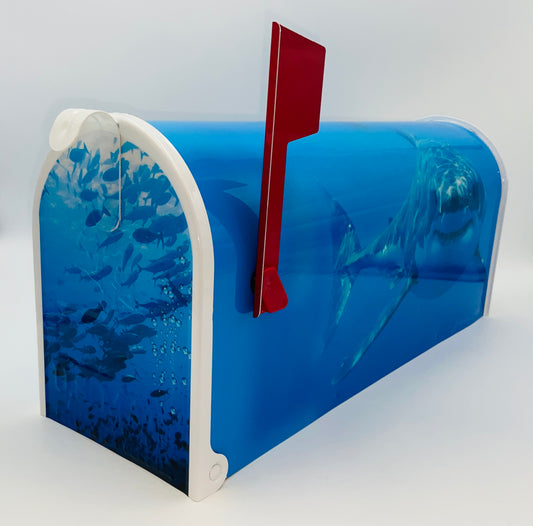 Custom mailbox, Great white shark, Gift for mom, Gift for Dad