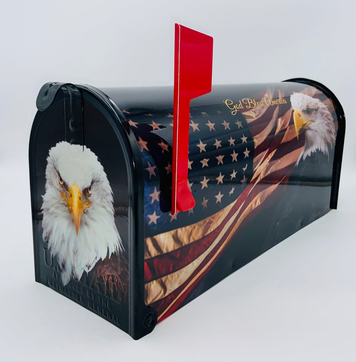 Patriotic Custom mailbox, Stars and stripes gift, Eagle,