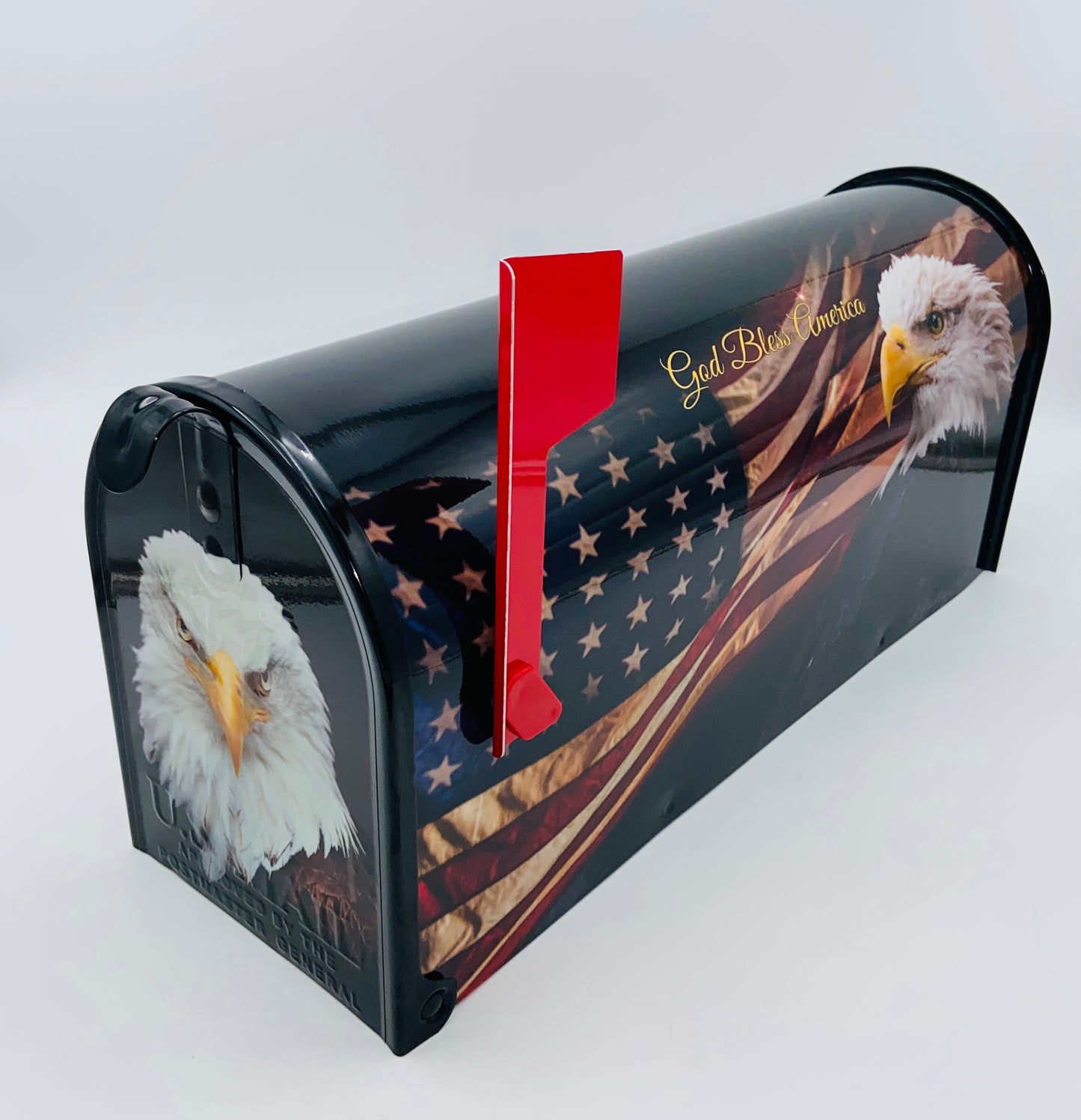 Patriotic Custom mailbox, Stars and stripes gift, Eagle,