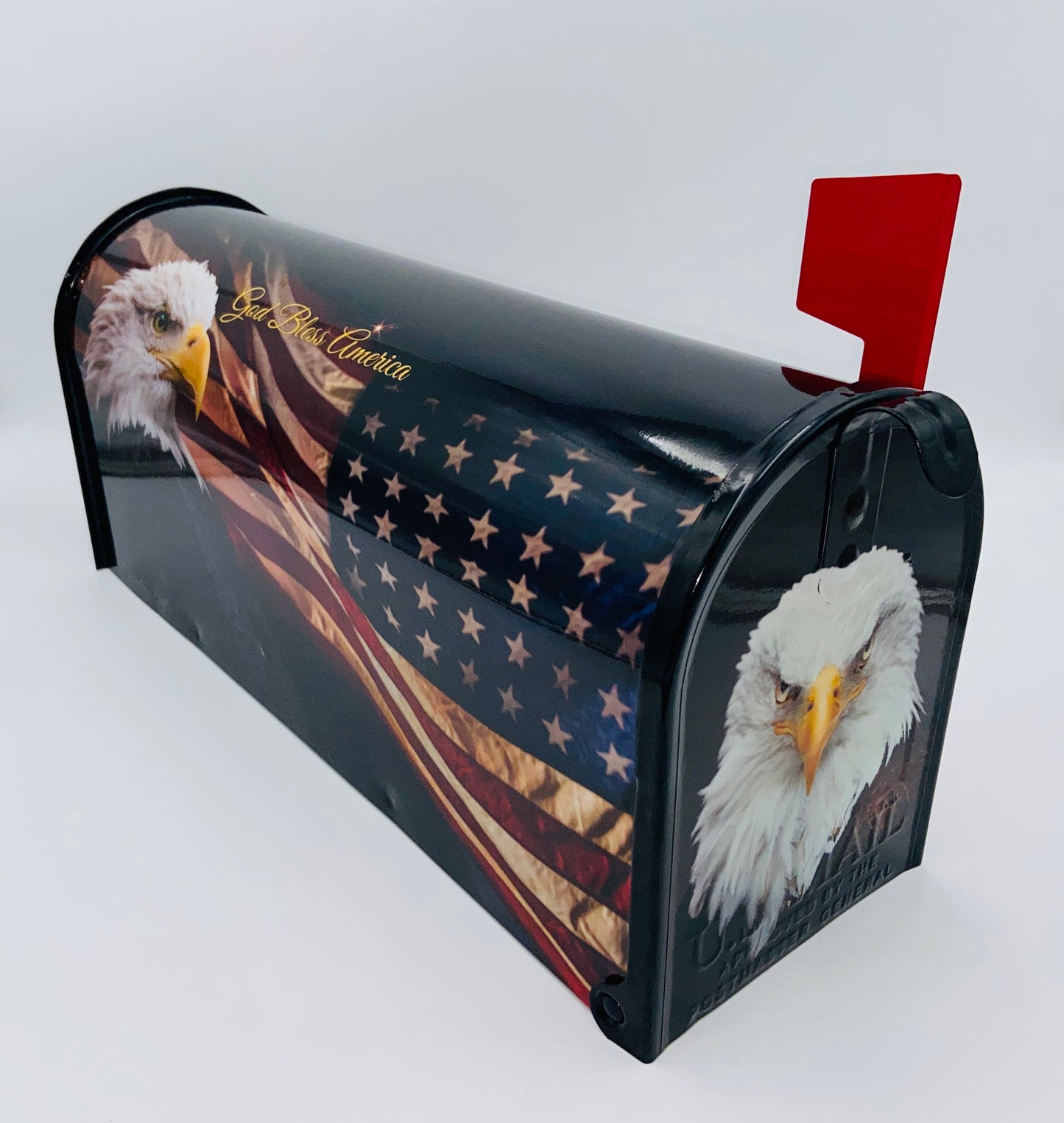 Patriotic Custom mailbox, Stars and stripes gift, Eagle,