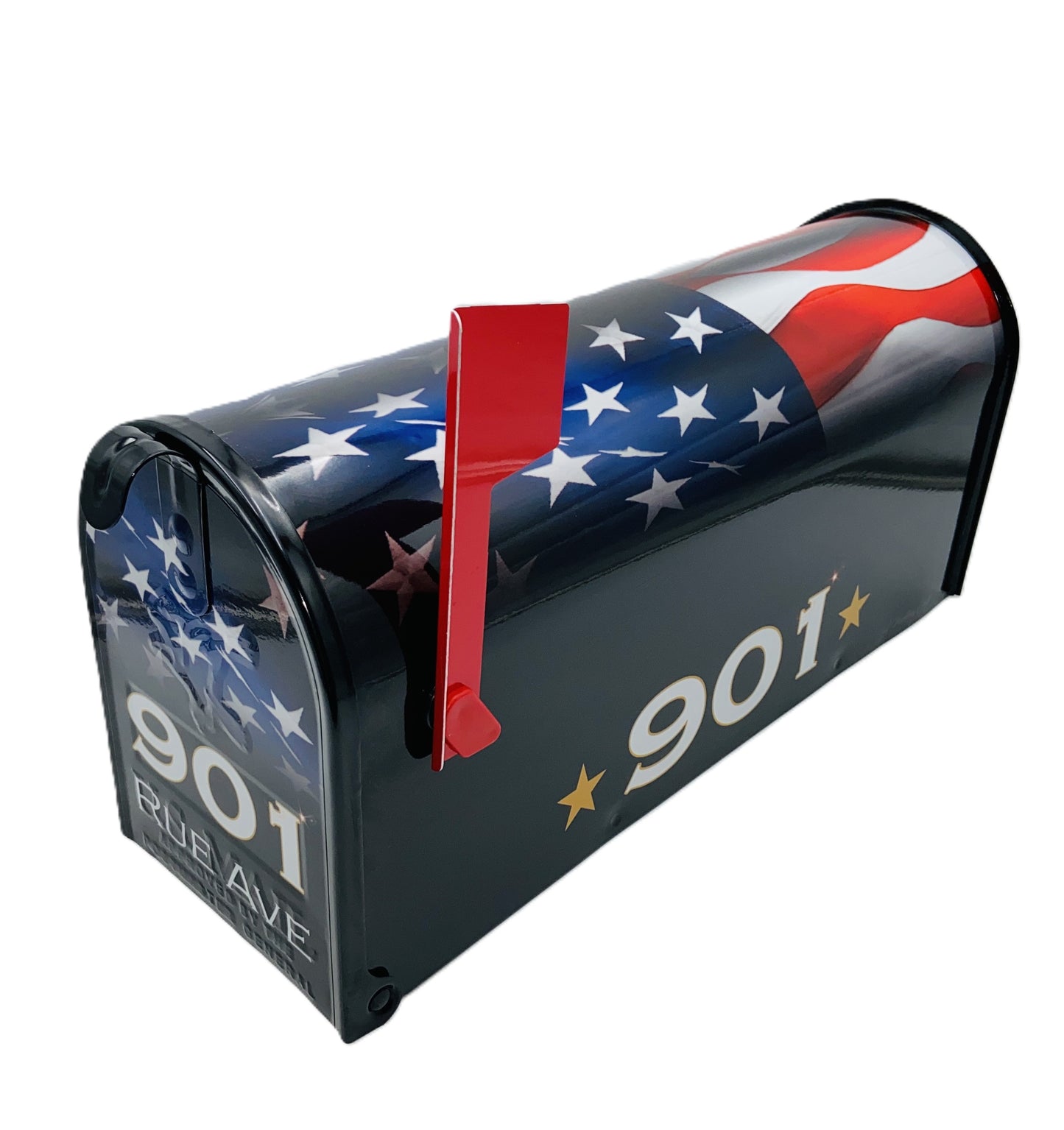 American Flag Custom Mailbox, Gift for Grandparents, Gift for Parents