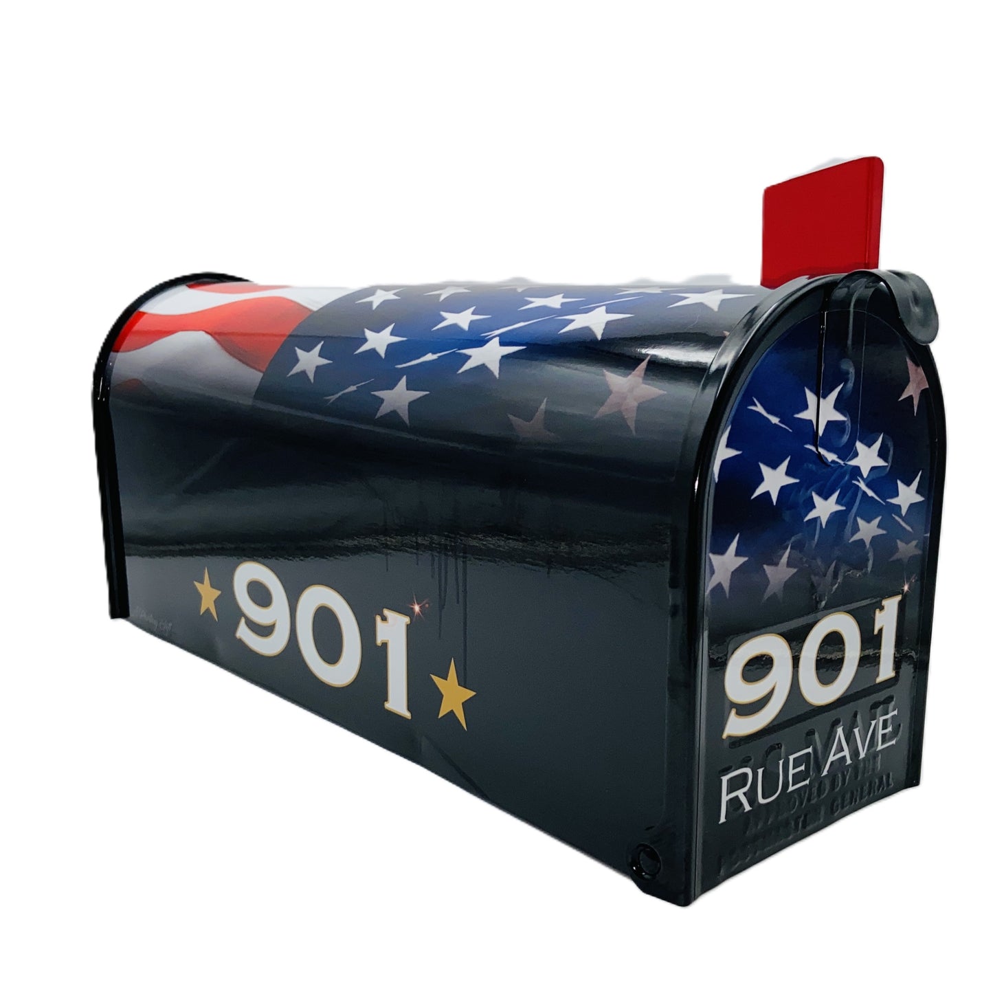 American Flag Custom Mailbox, Gift for Grandparents, Gift for Parents