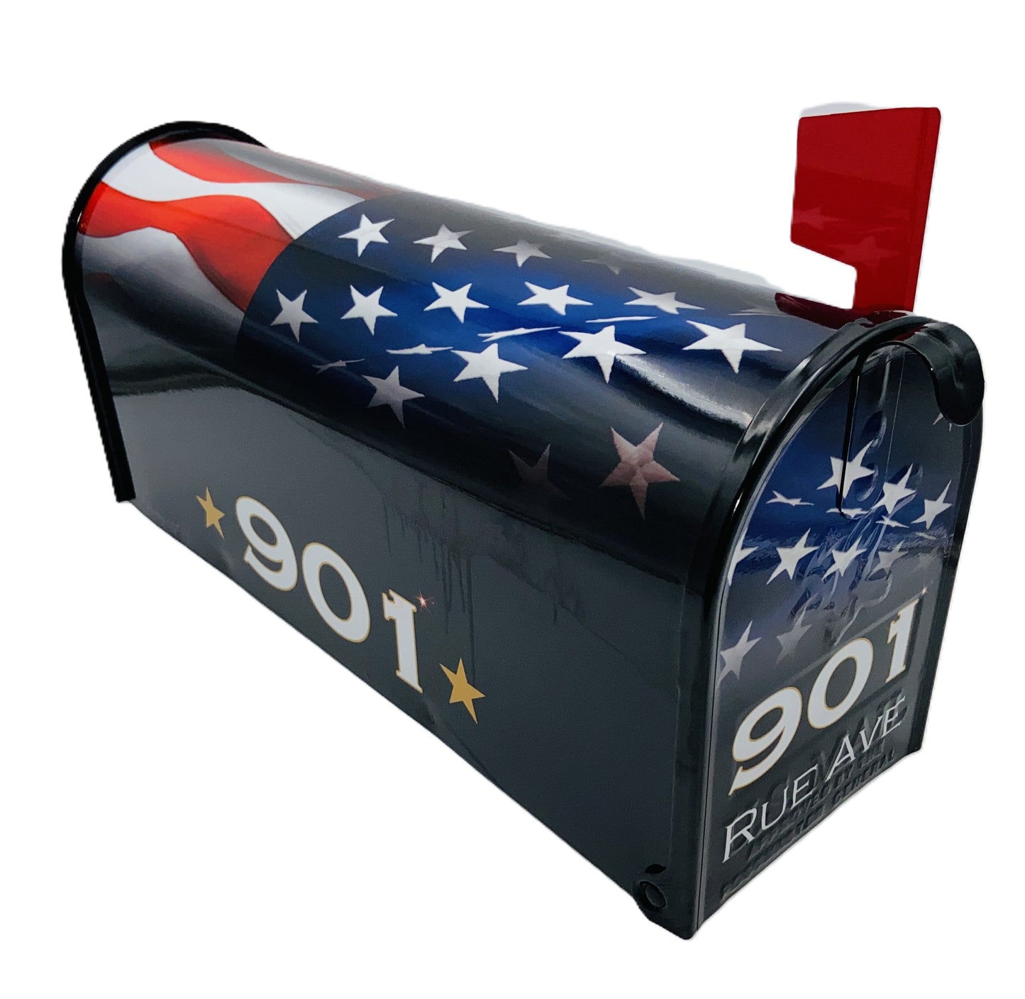 American Flag Custom Mailbox, Gift for Grandparents, Gift for Parents