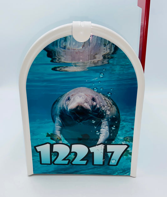 Custom mailbox, Manatee, Gift for mom, sale, gift for dad, Decorating beach, Decoration beach